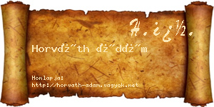 Horváth Ádám névjegykártya